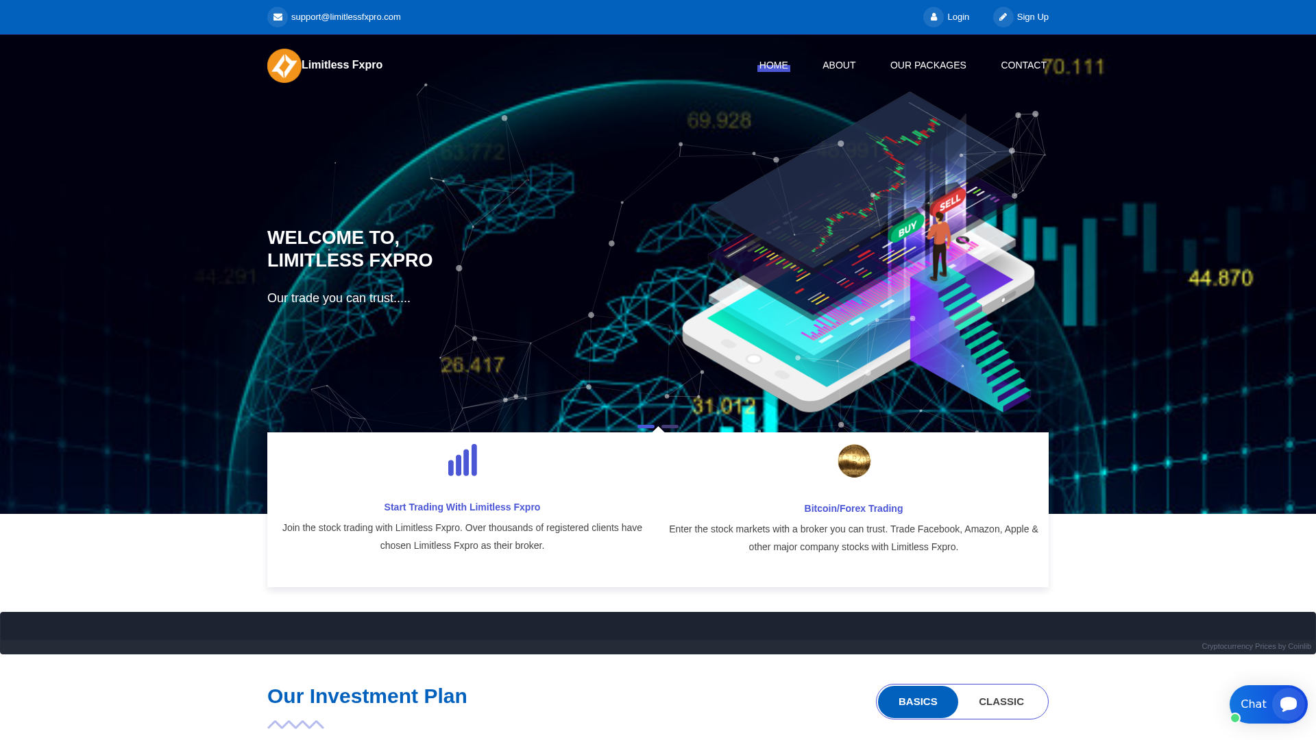 Screenshot of limitlessfxpro.com