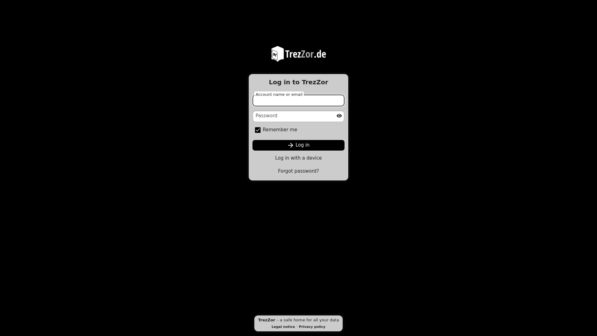 Screenshot of correus.trezzor.de