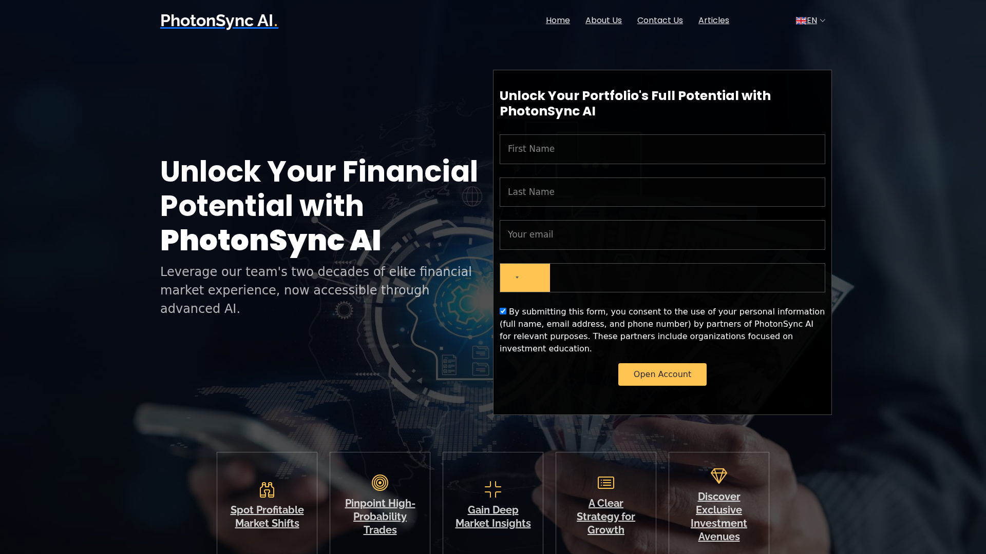 Screenshot of thephotonsyncai-tech.net