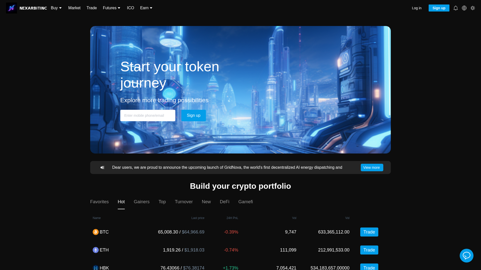 Screenshot of nexarbitinc.com