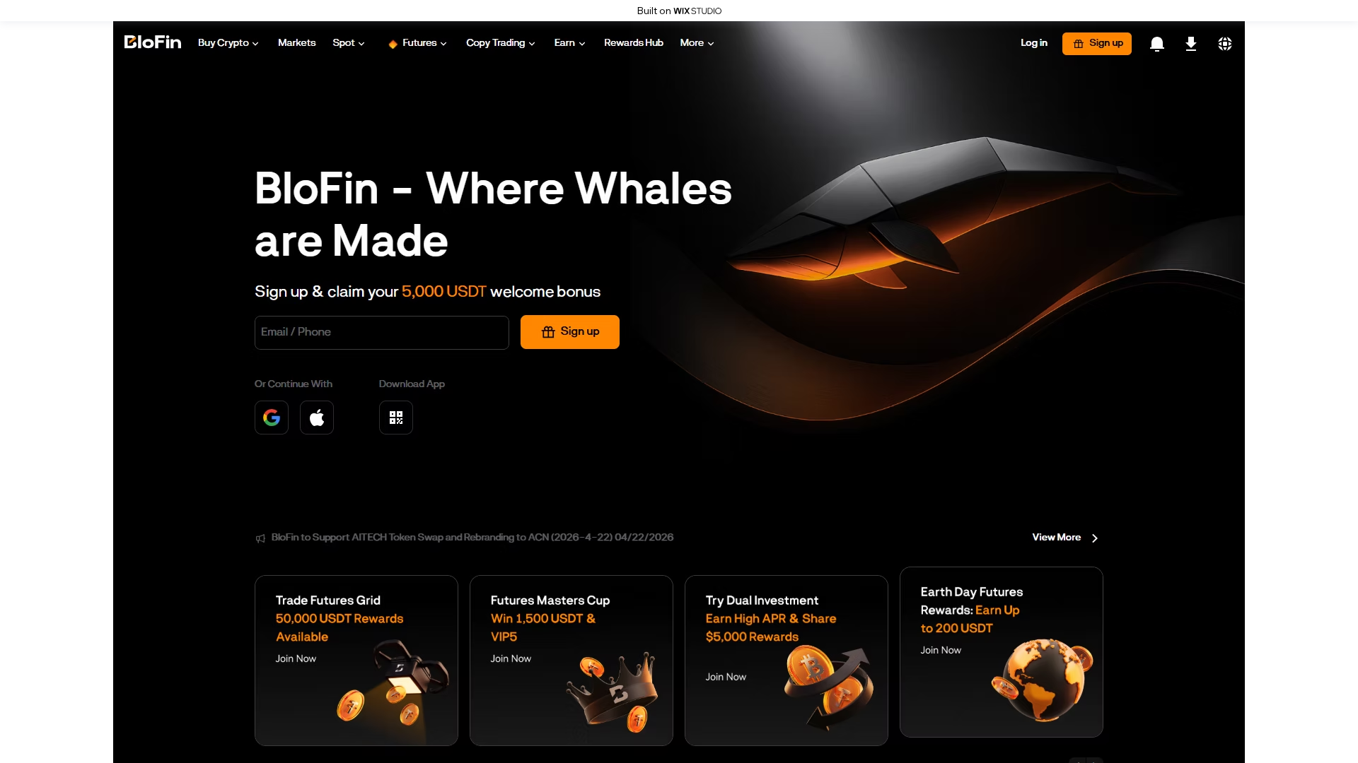 Screenshot of homepages-blofincdn.wixstudio.com