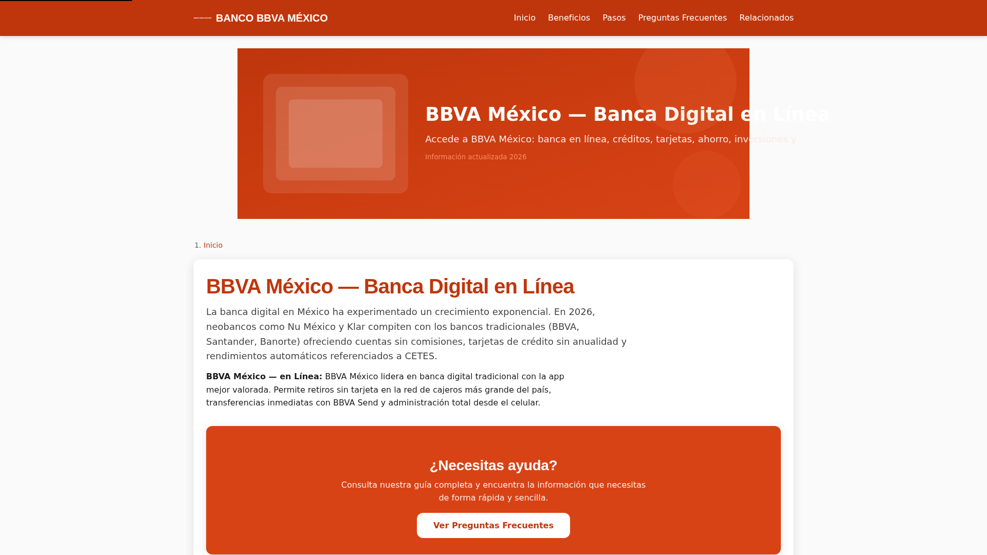Screenshot of linea-bbva.com