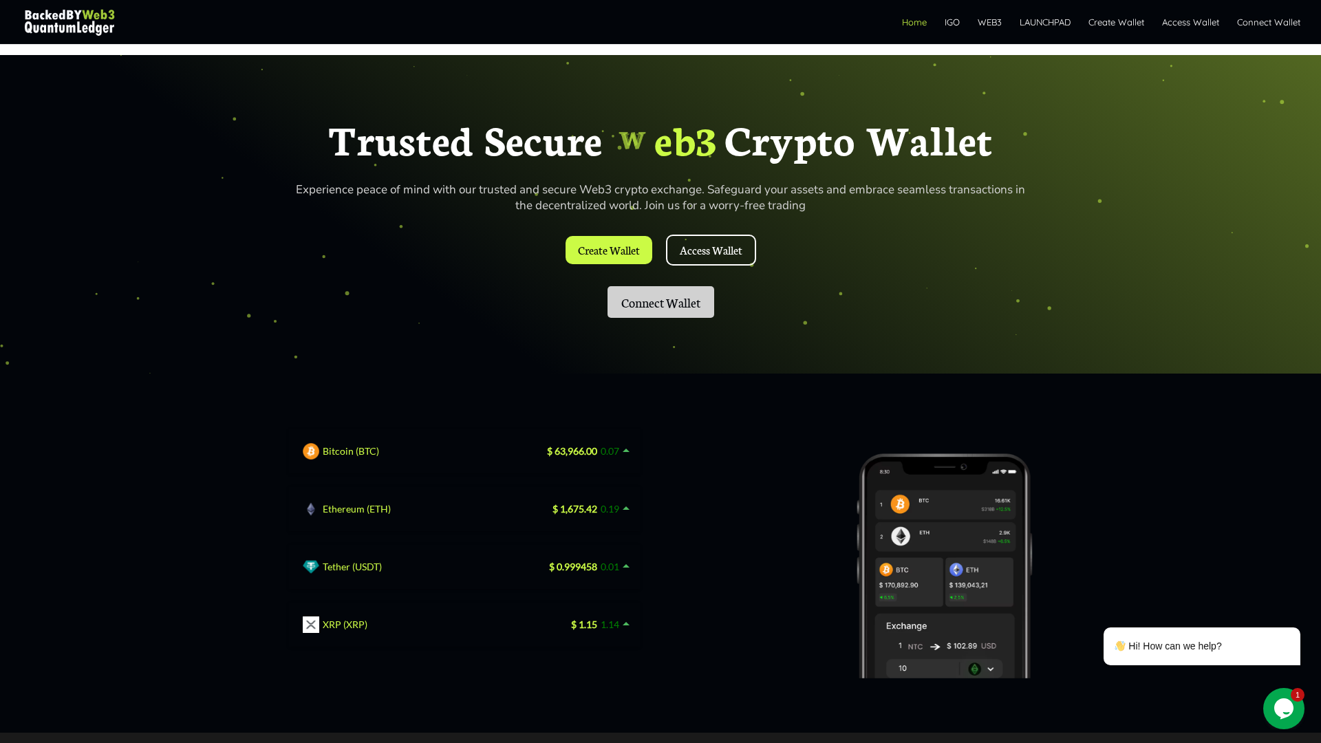 Screenshot of backedbyweb3quantumledger.com