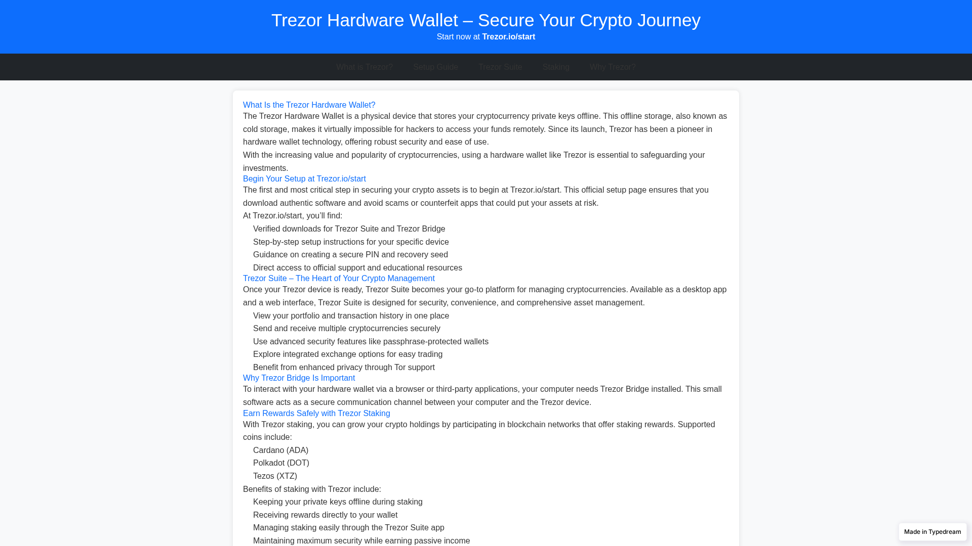 Screenshot of io-hardware-doc.typedream.app