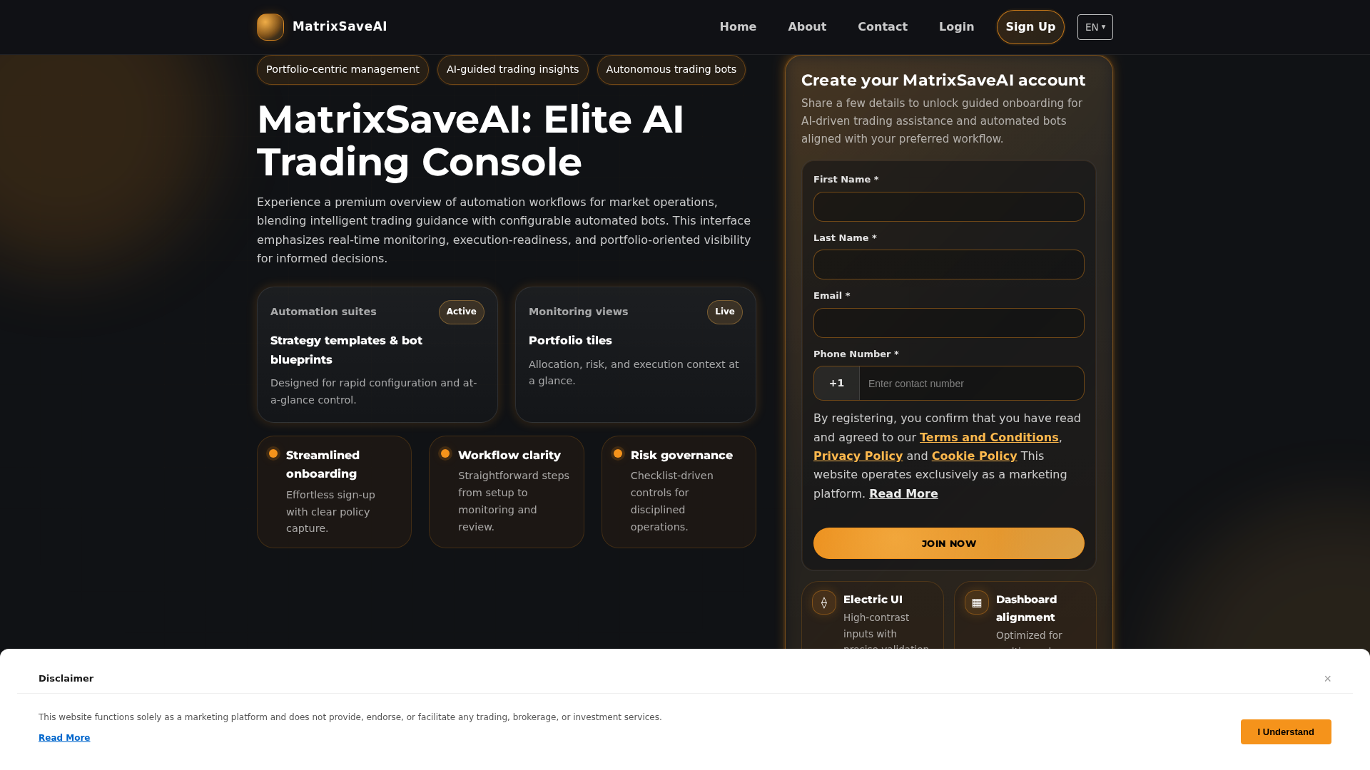 Screenshot of matrixsaveai.digital