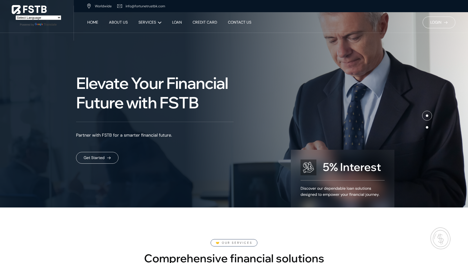 Screenshot of fortunetrustbk.com