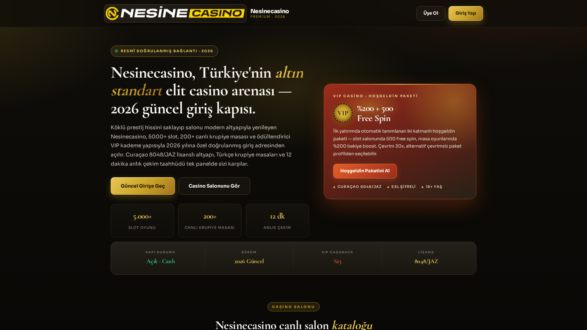 Screenshot of tr.nesinecasino-2026-giris.icu