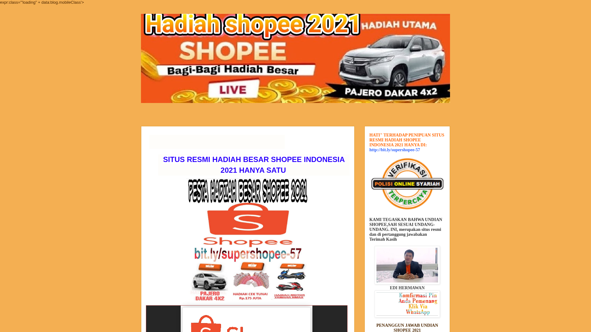 Screenshot of www.supershopee77.blogspot.com