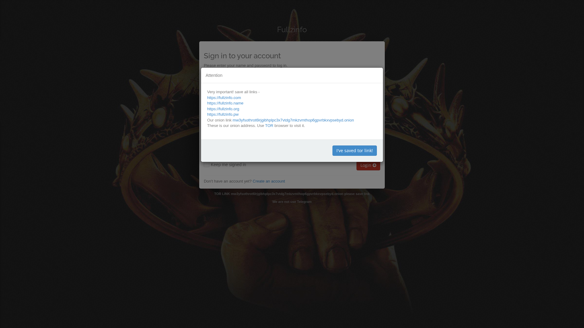 Screenshot of fullzinfo.pw