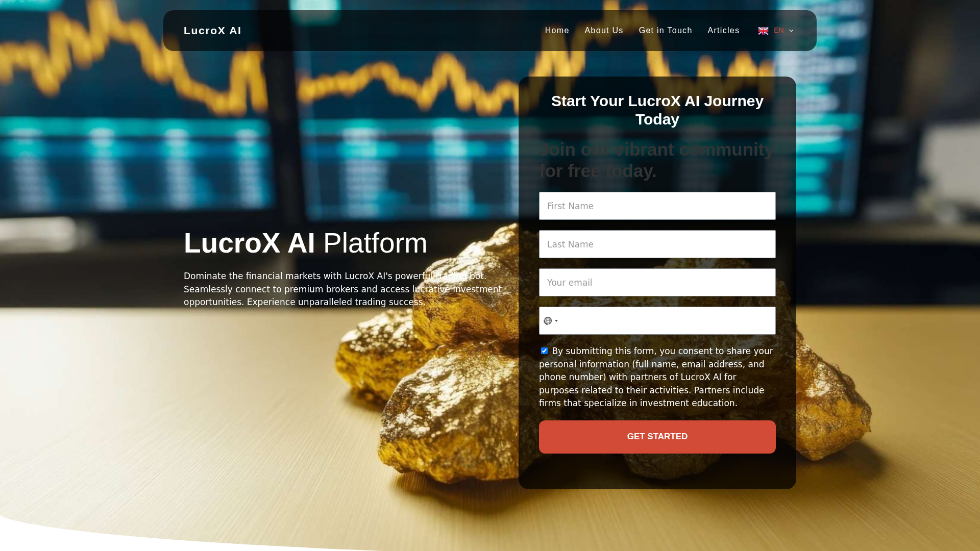 Screenshot of lucroxai-2025.com