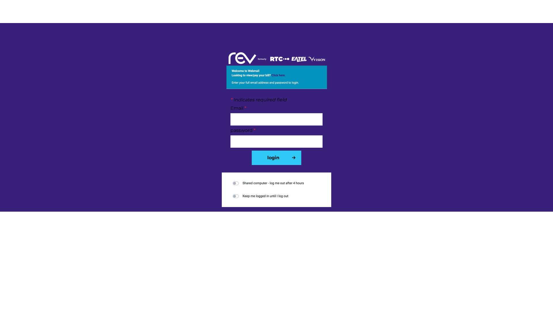 Screenshot of revwebmail.weebly.com