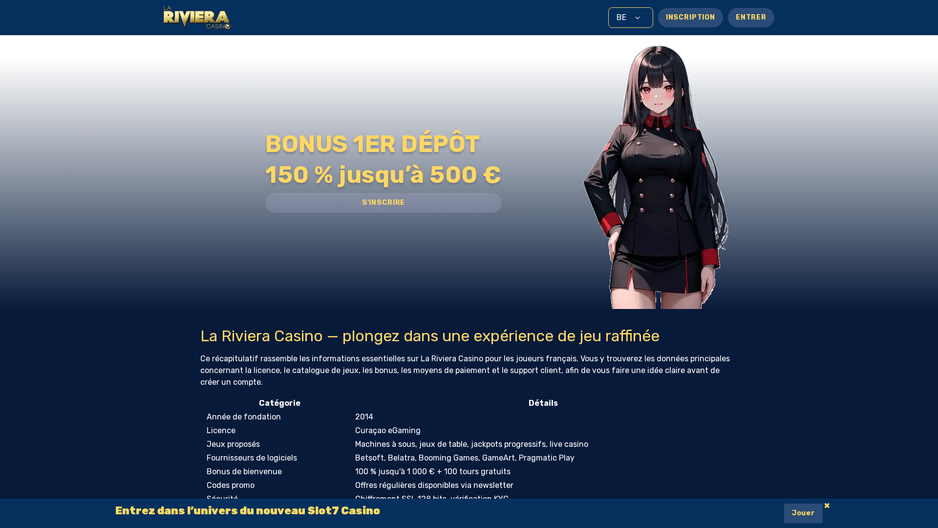 Screenshot of larivieracasino3.com