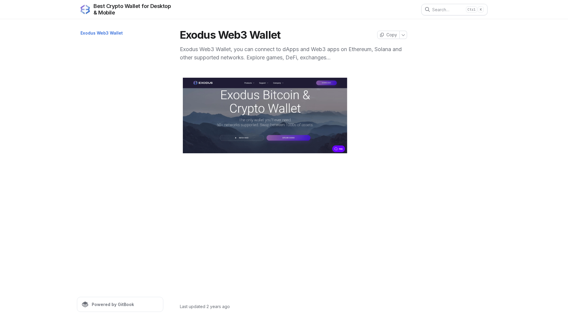 Screenshot of exooduseb3wallet.gitbook.io