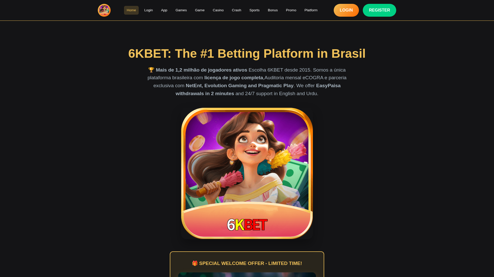 Screenshot of 6kbet1l.com