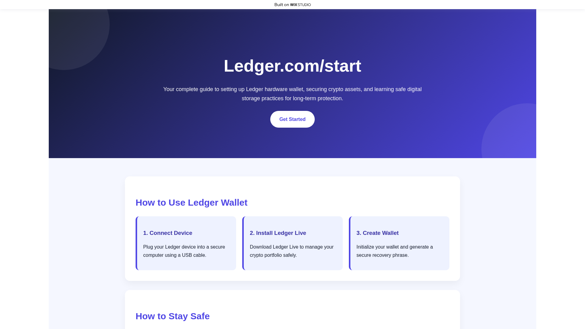 Screenshot of openstart-ledgr.wixstudio.com