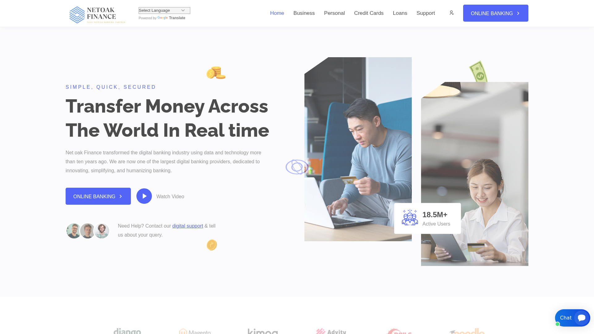 Screenshot of nethoaksfinance.com