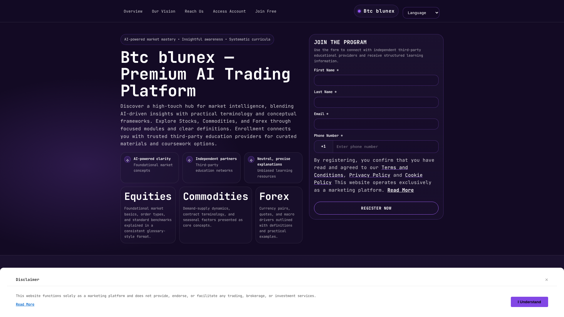 Screenshot of btcblunex.pro