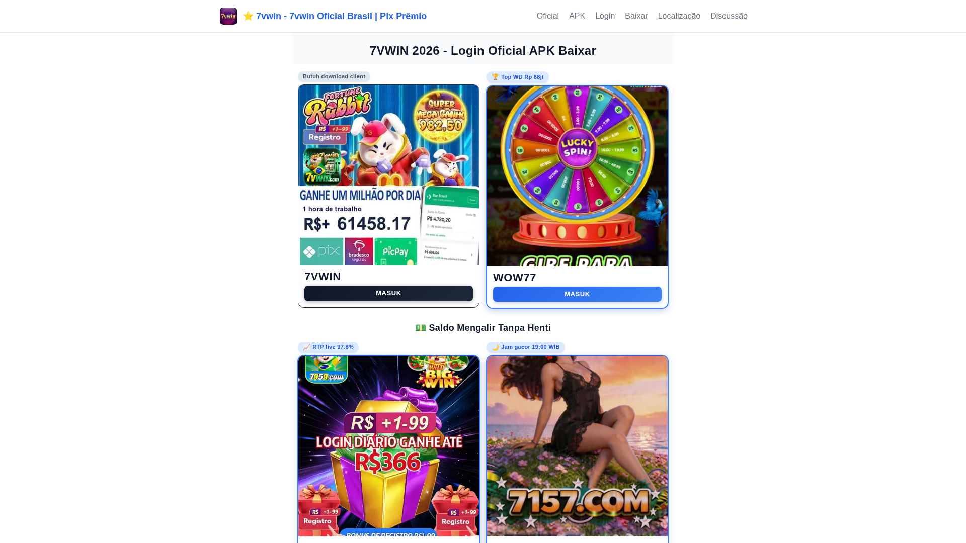 Screenshot of 7vwinapk.shop