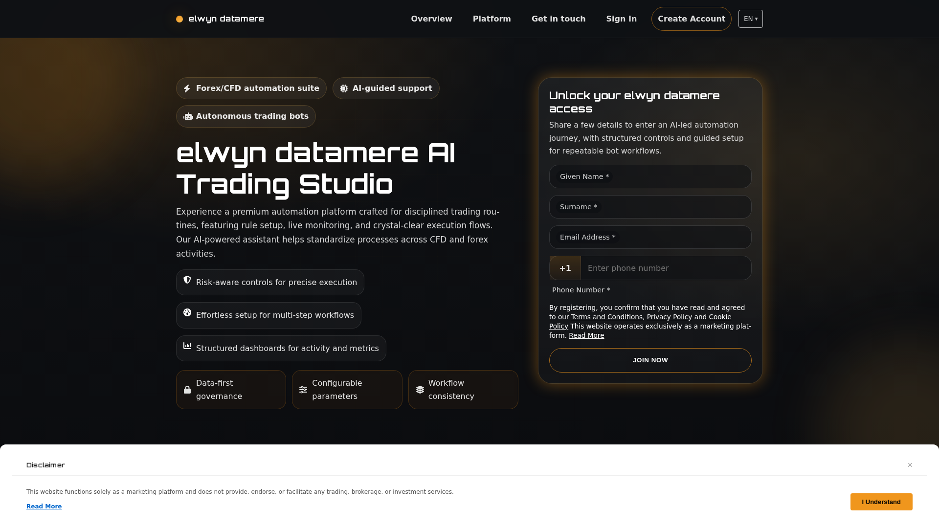 Screenshot of elwyndatamere.digital