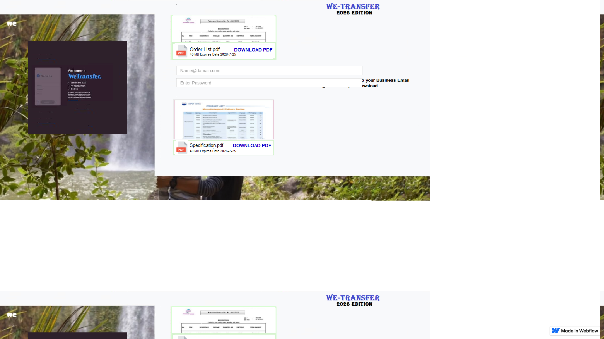 Screenshot of we-transfer-paqer.webflow.io