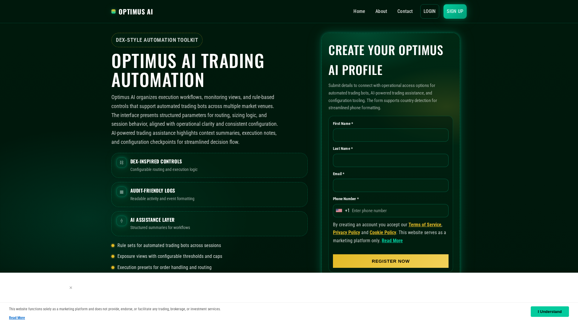 Screenshot of optimusai.digital