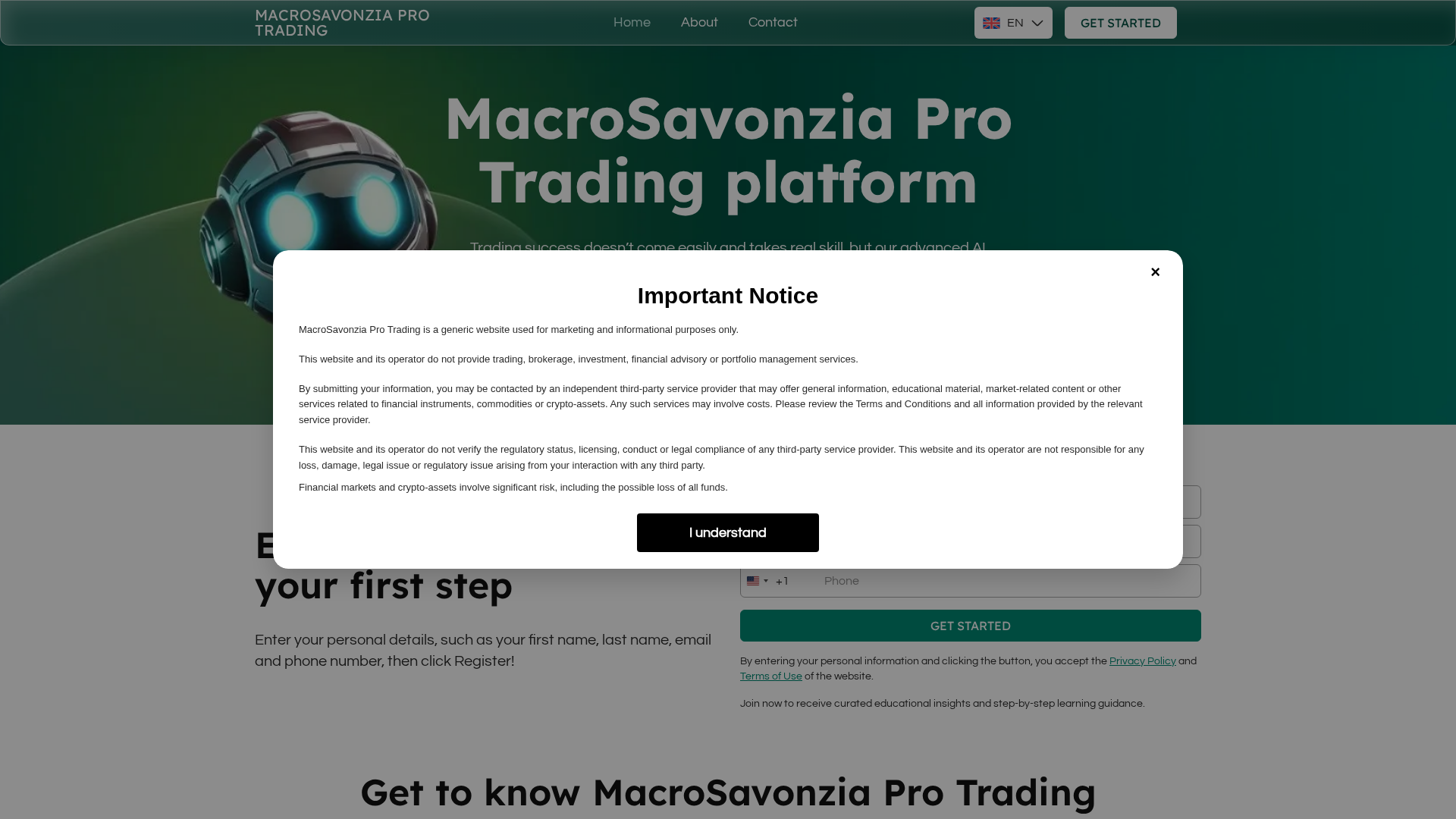 Screenshot of macrosavonziaprotrading.live