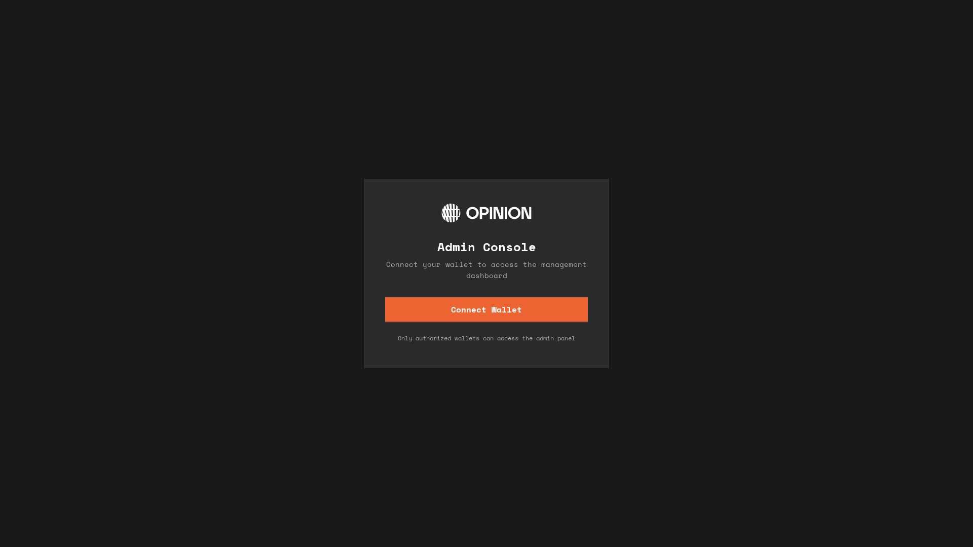 Screenshot of opinion-admin-portal.pages.dev