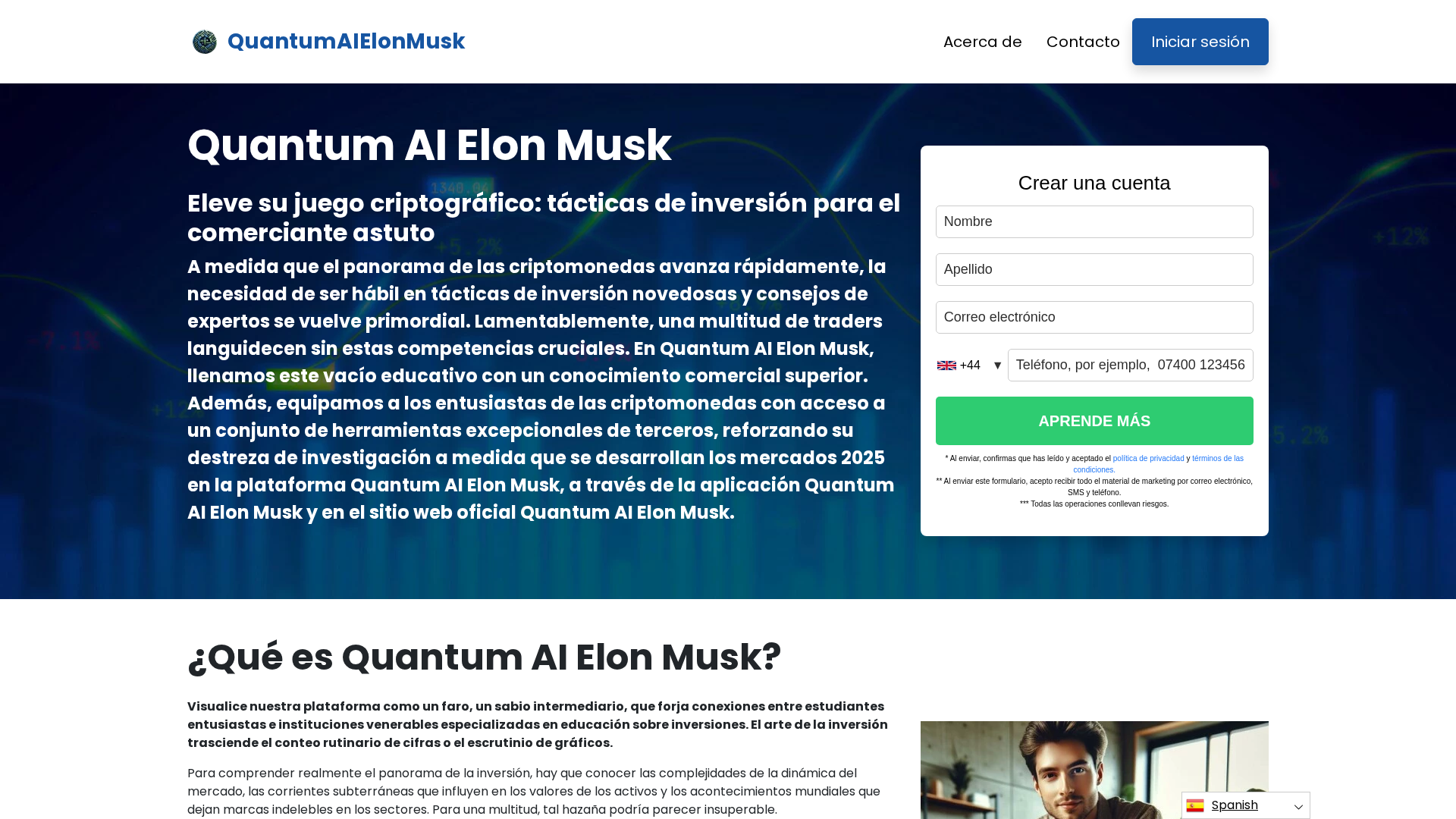Screenshot of quantumaielonmusk.io