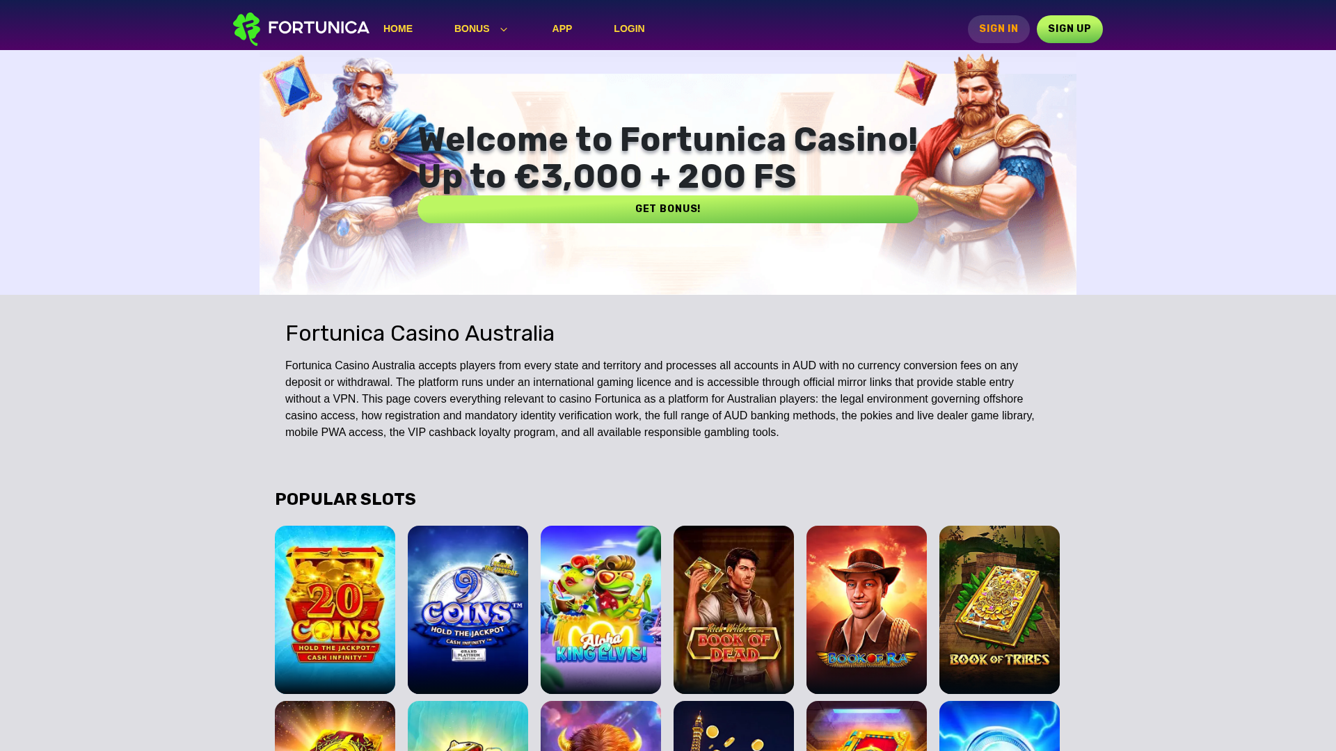 Screenshot of fortunica-casino-australian.com