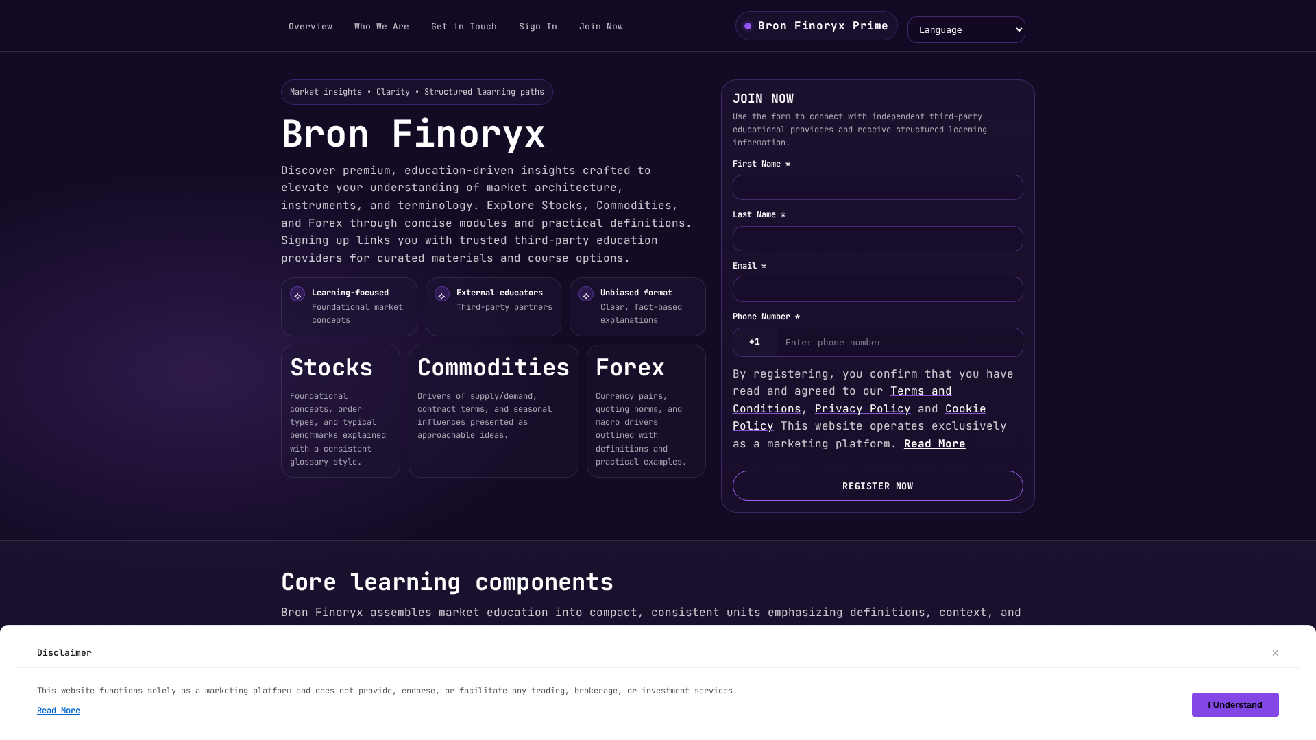 Screenshot of bronfinoryx.digital
