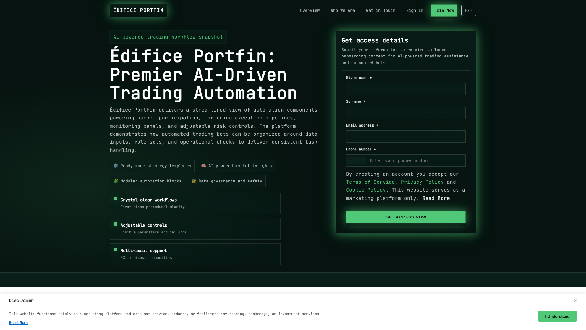 Screenshot of edificeportfin-app.com