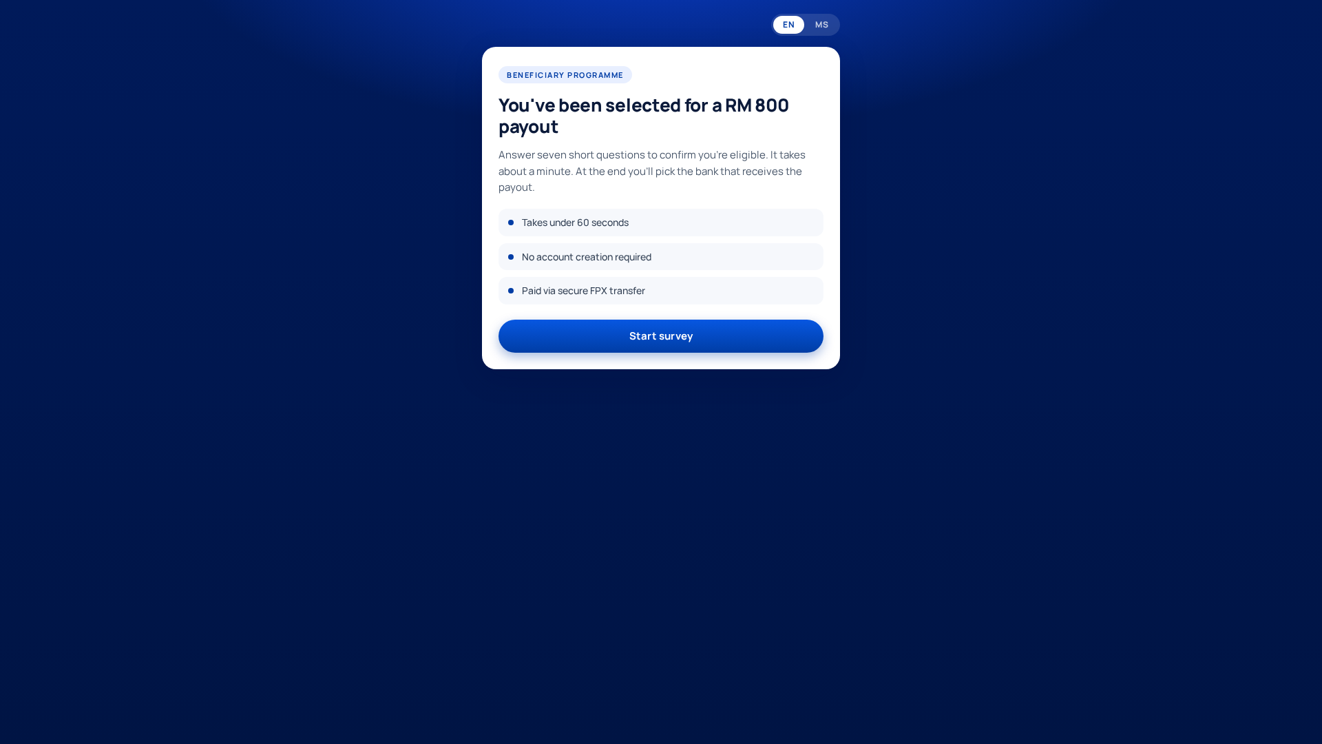 Screenshot of beneficiary-survey.info