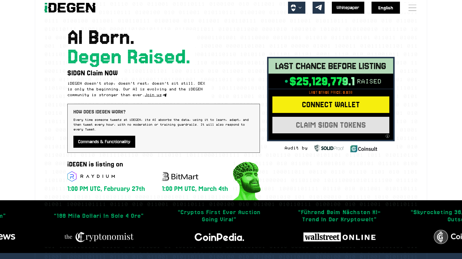 Screenshot of claim-idegen.pages.dev