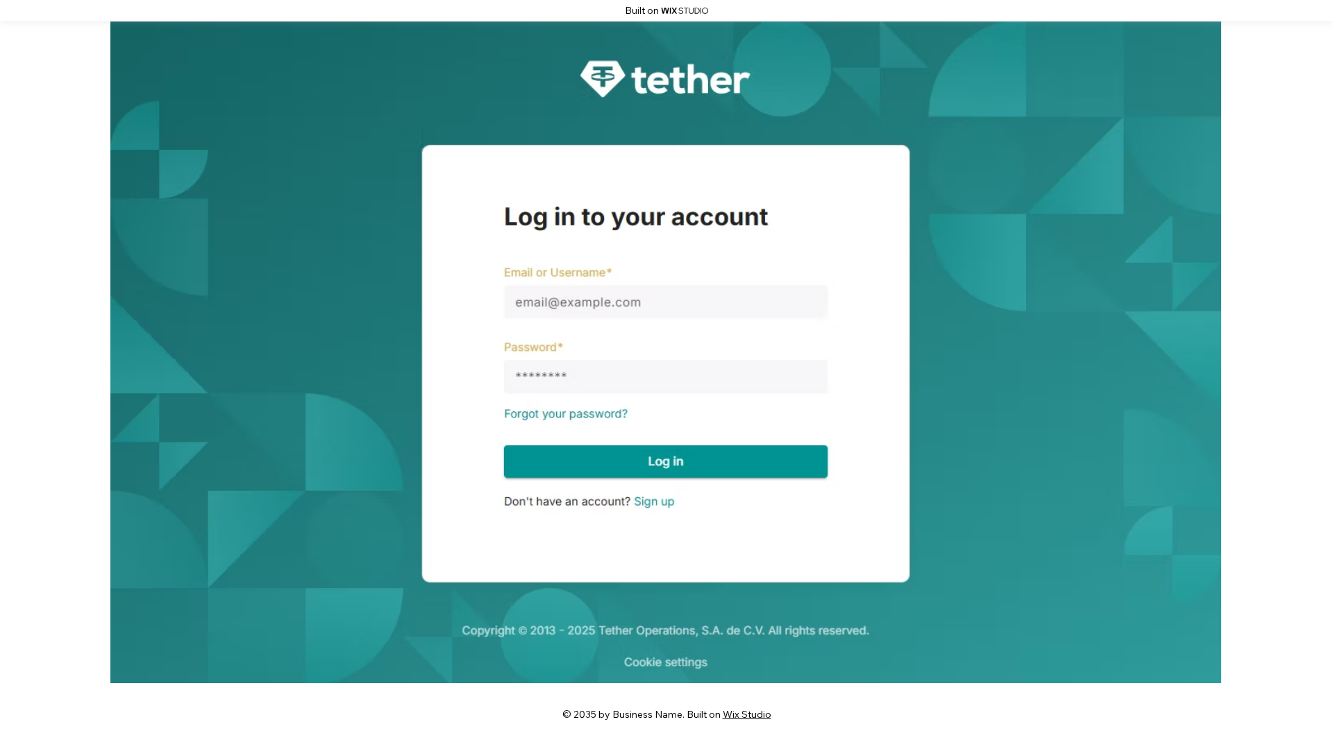 Screenshot of trade-tetherapps.wixstudio.com
