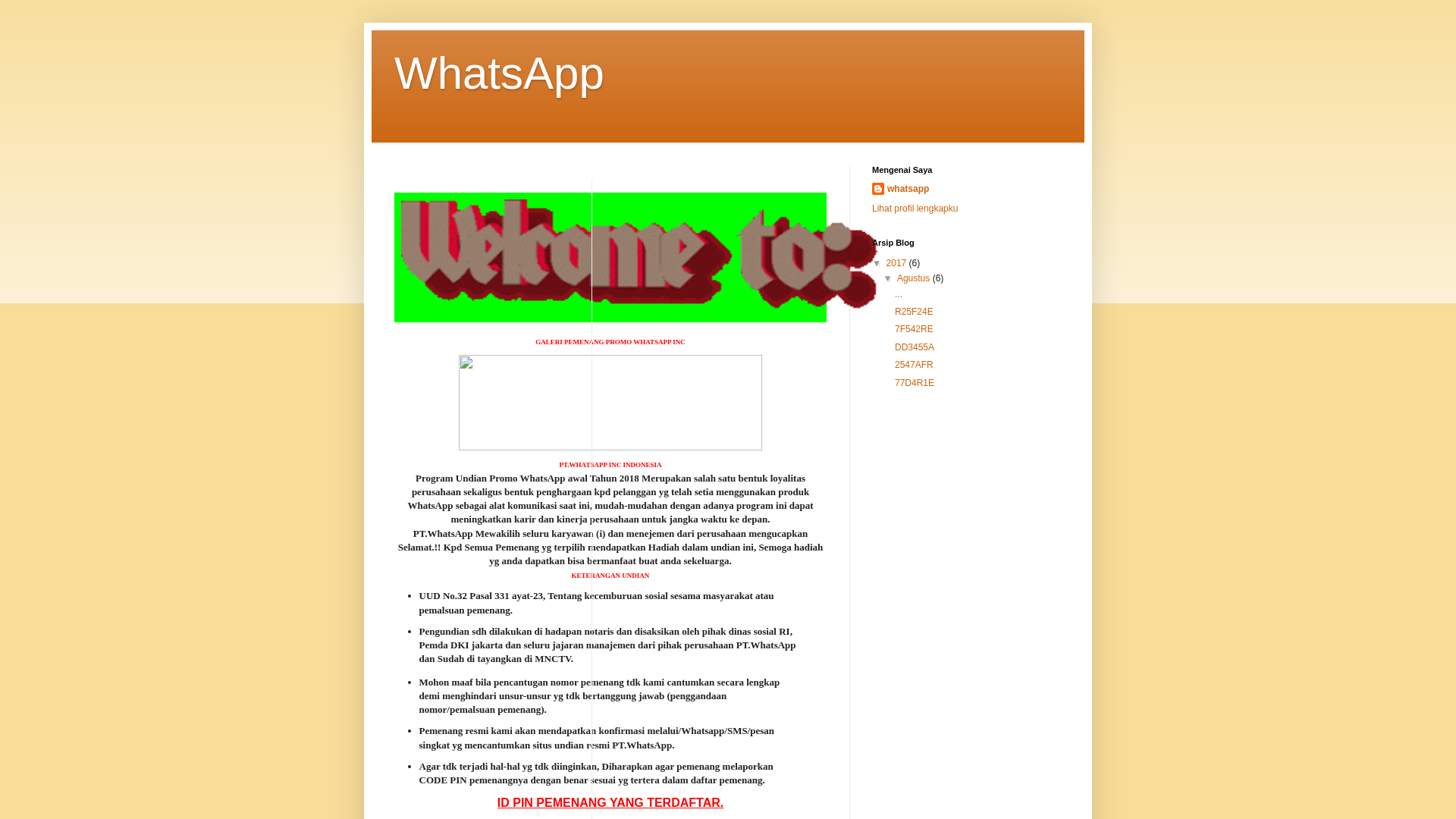 Screenshot of www.undian-whatsapp58.blogspot.com