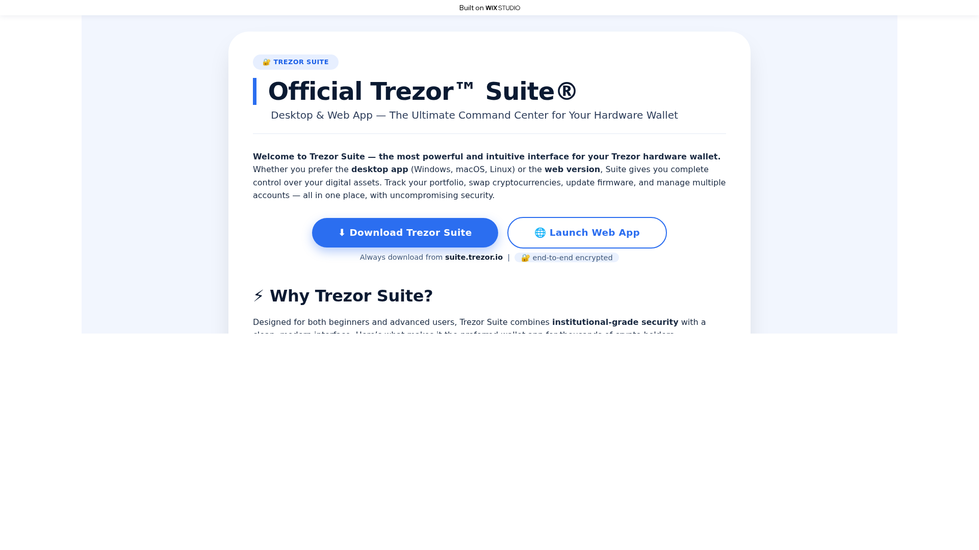 Screenshot of trxror-started.wixstudio.com