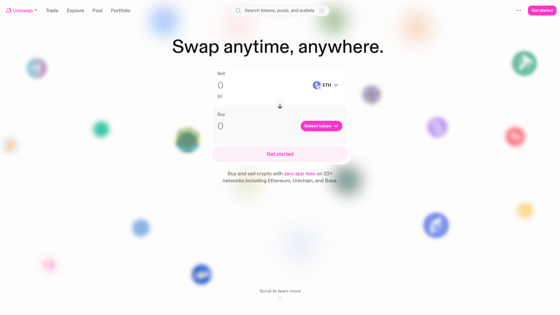 Screenshot of web-git-arc-chain-support-uniswap.vercel.app