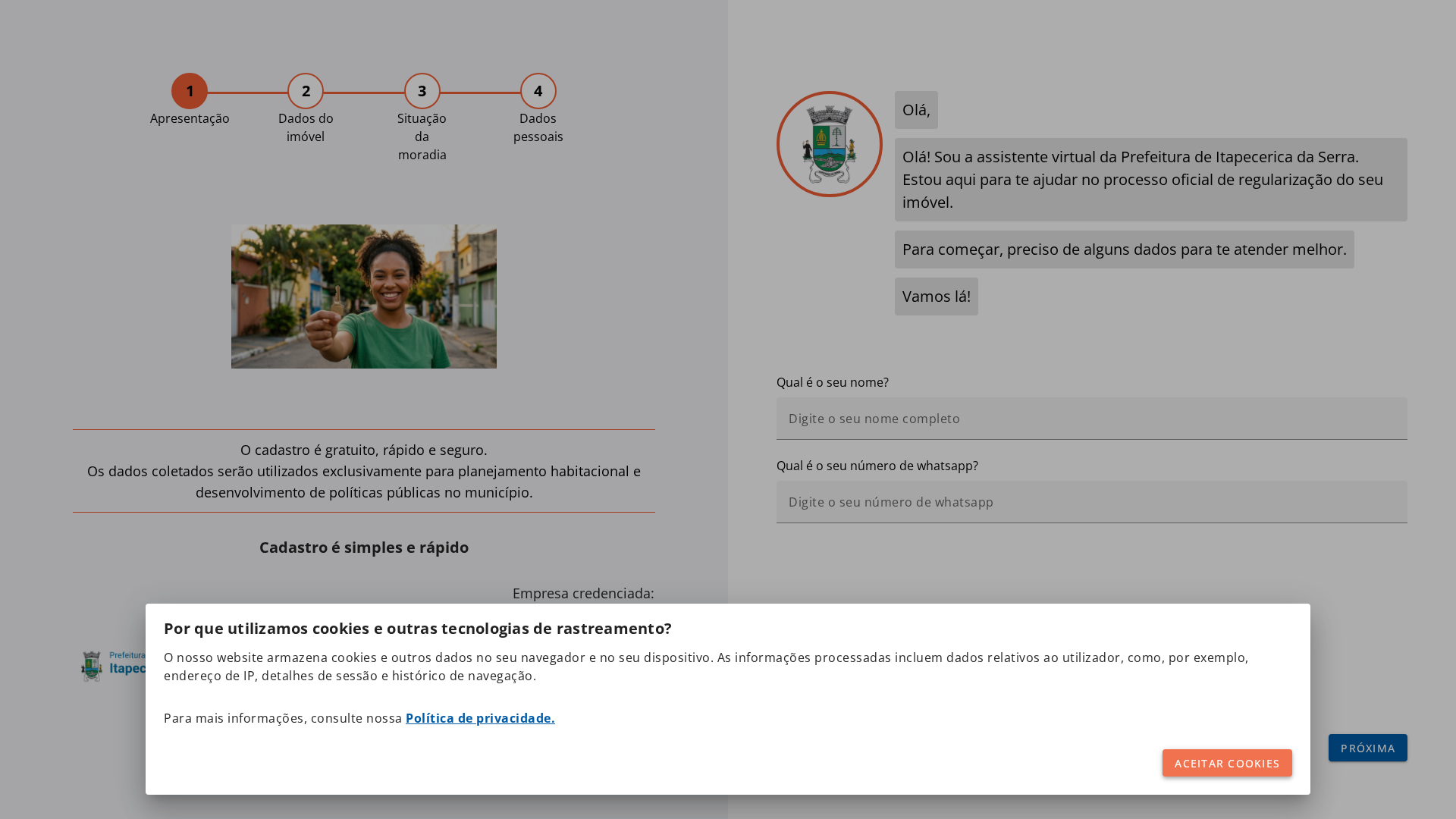 Screenshot of itapecerica.regularizada.com.br