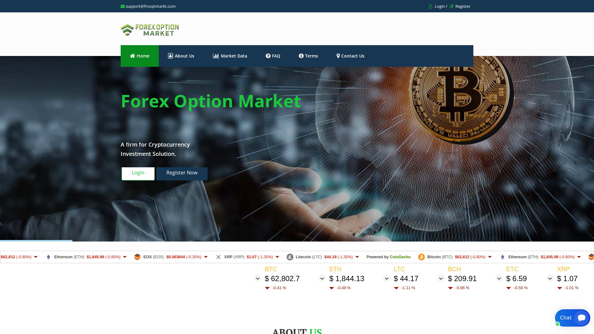 Screenshot of frxoptmarkt.com
