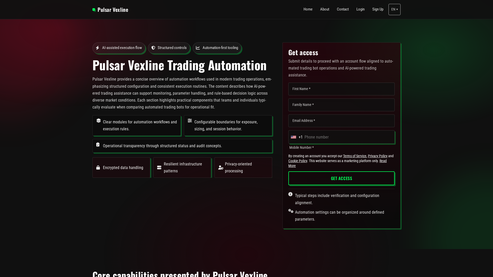Screenshot of pulsarvexlinepro.com