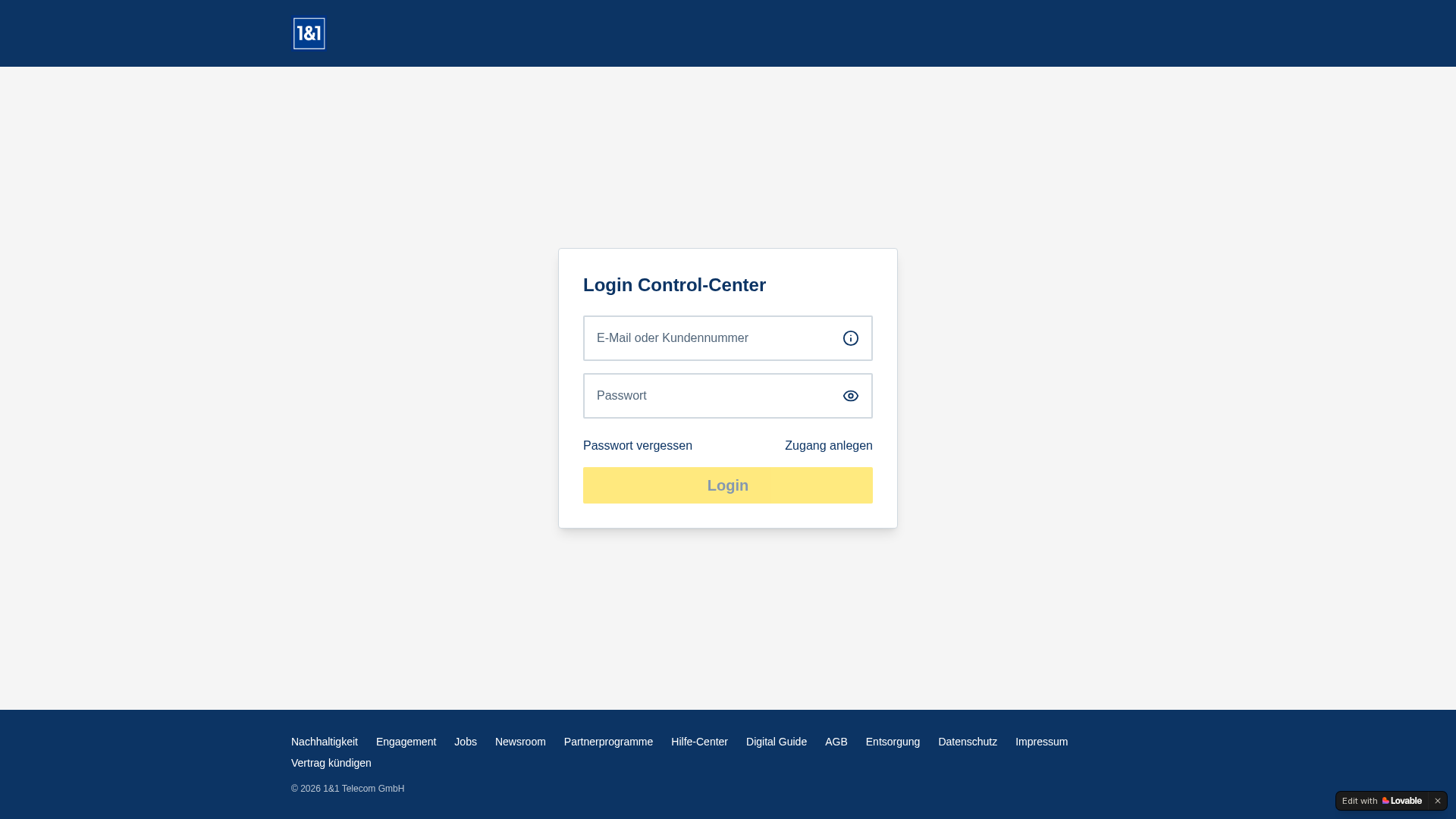 Screenshot of 1und1.2falogin.net