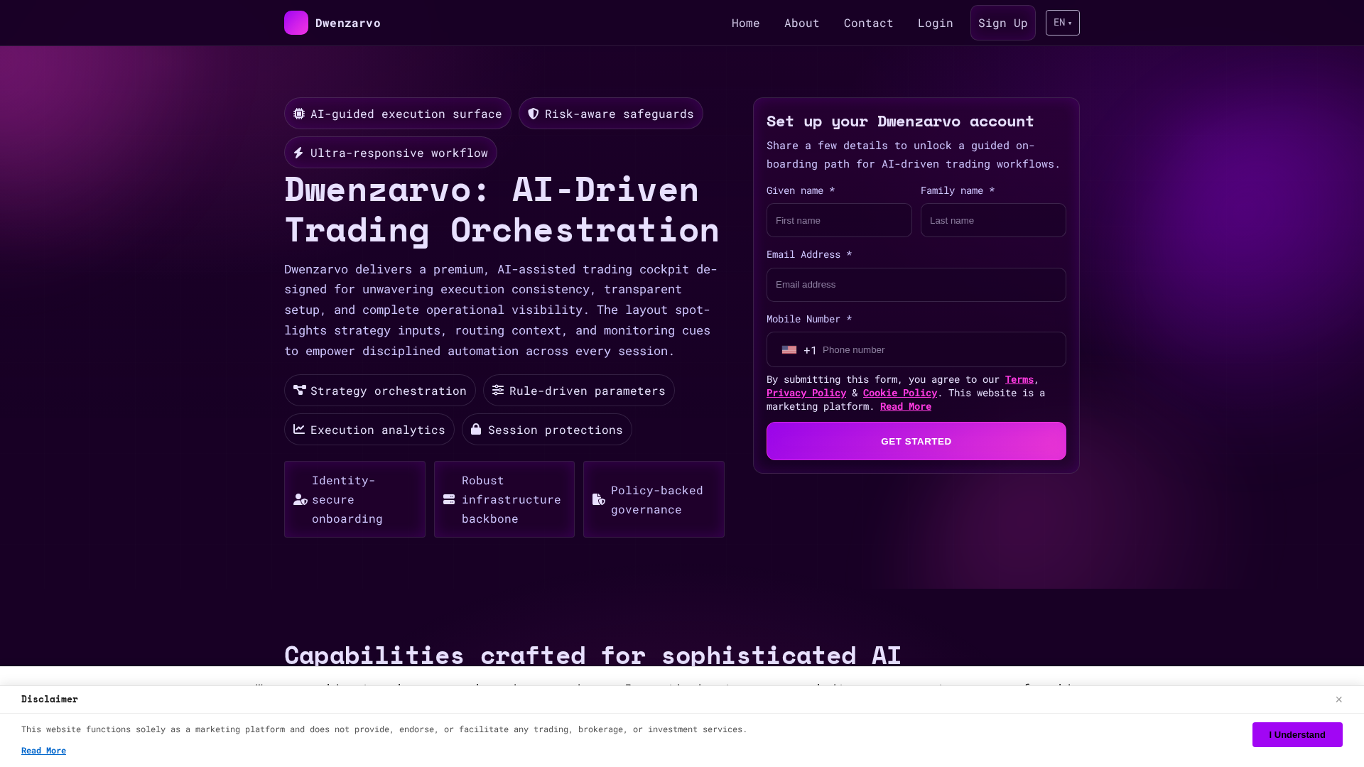 Screenshot of dwenzarvo-tech.com