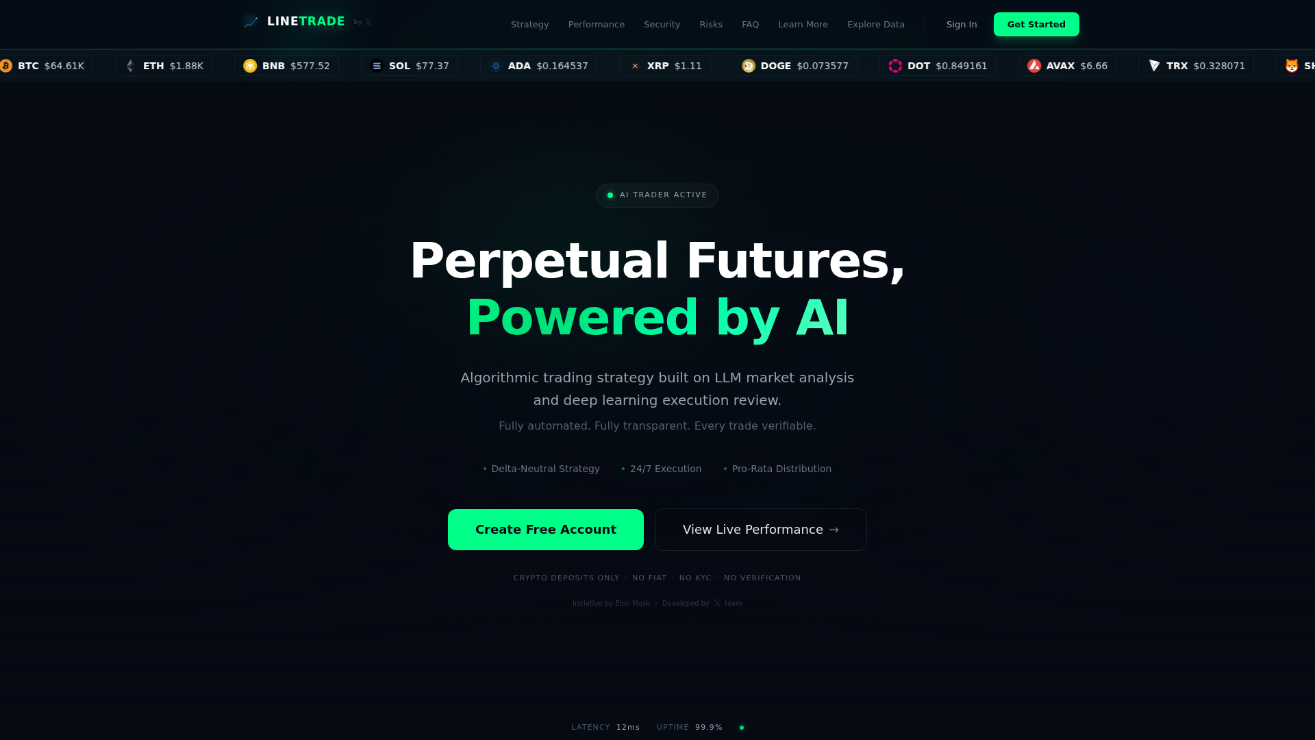 Screenshot of linetrade.ai