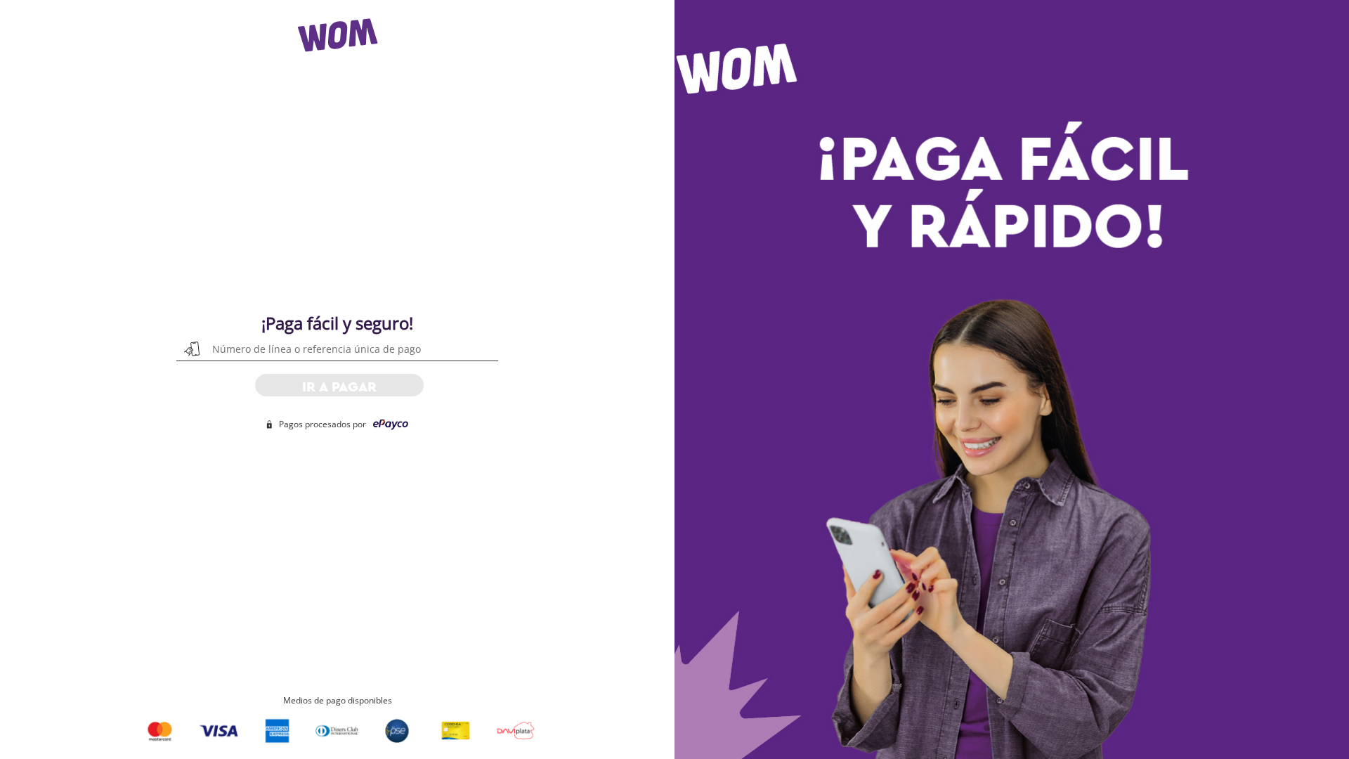 Screenshot of facturawom.online