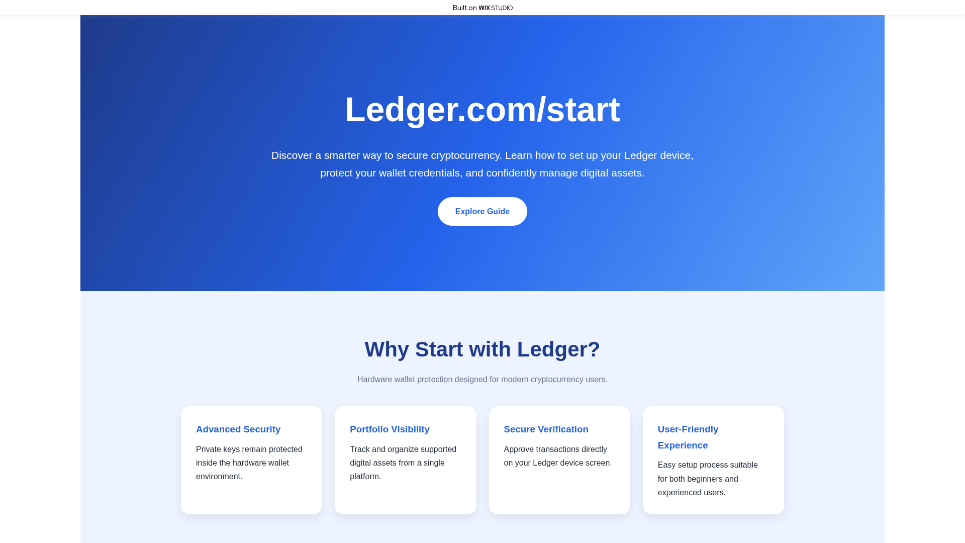 Screenshot of setup-livestart.wixstudio.com