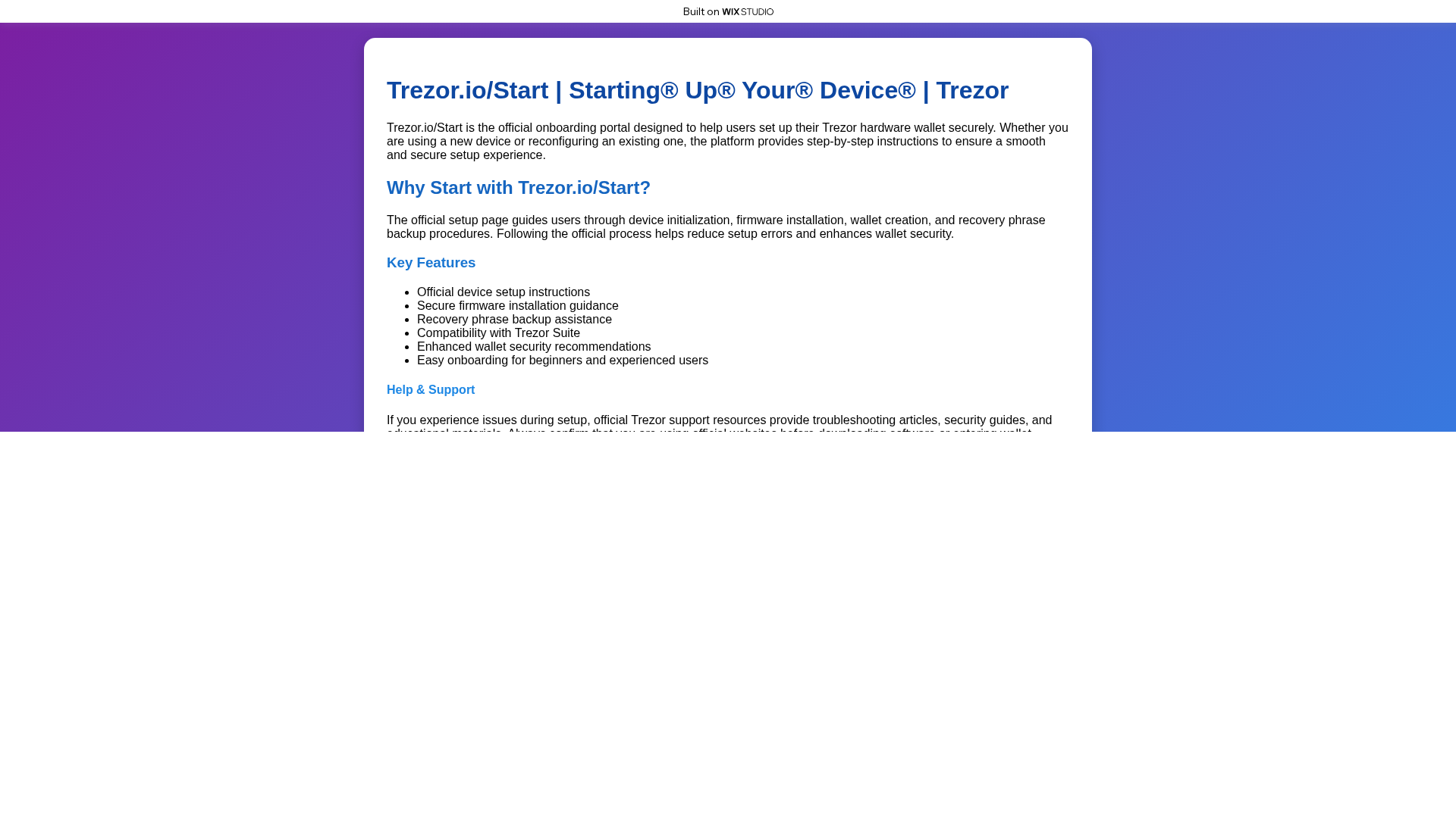 Screenshot of io-trezo-sttarts.wixstudio.com