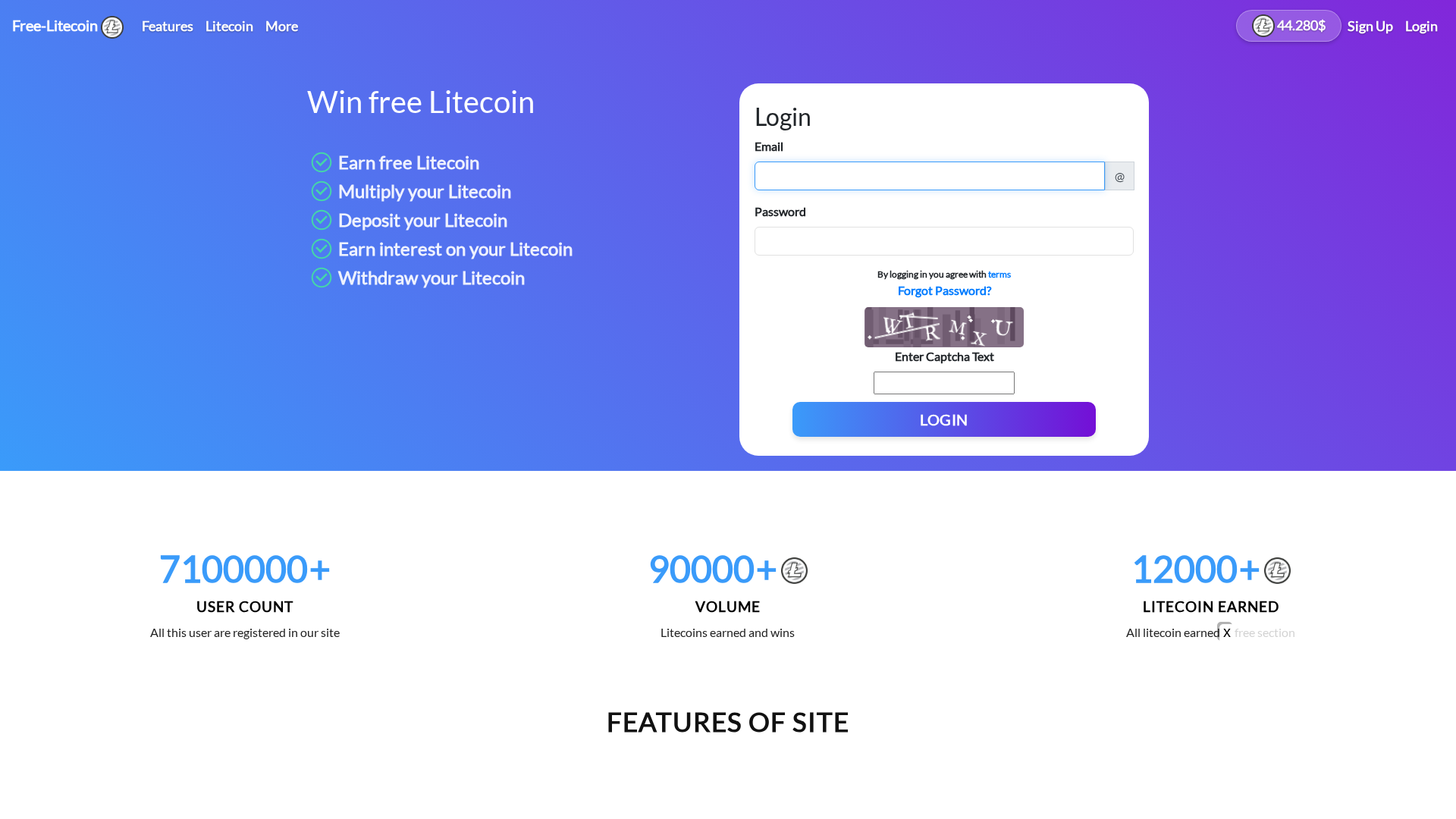 Screenshot of free-litecoin.com