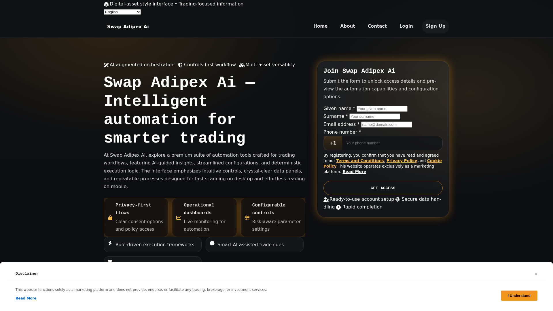 Screenshot of swapadipexaiplatform.com