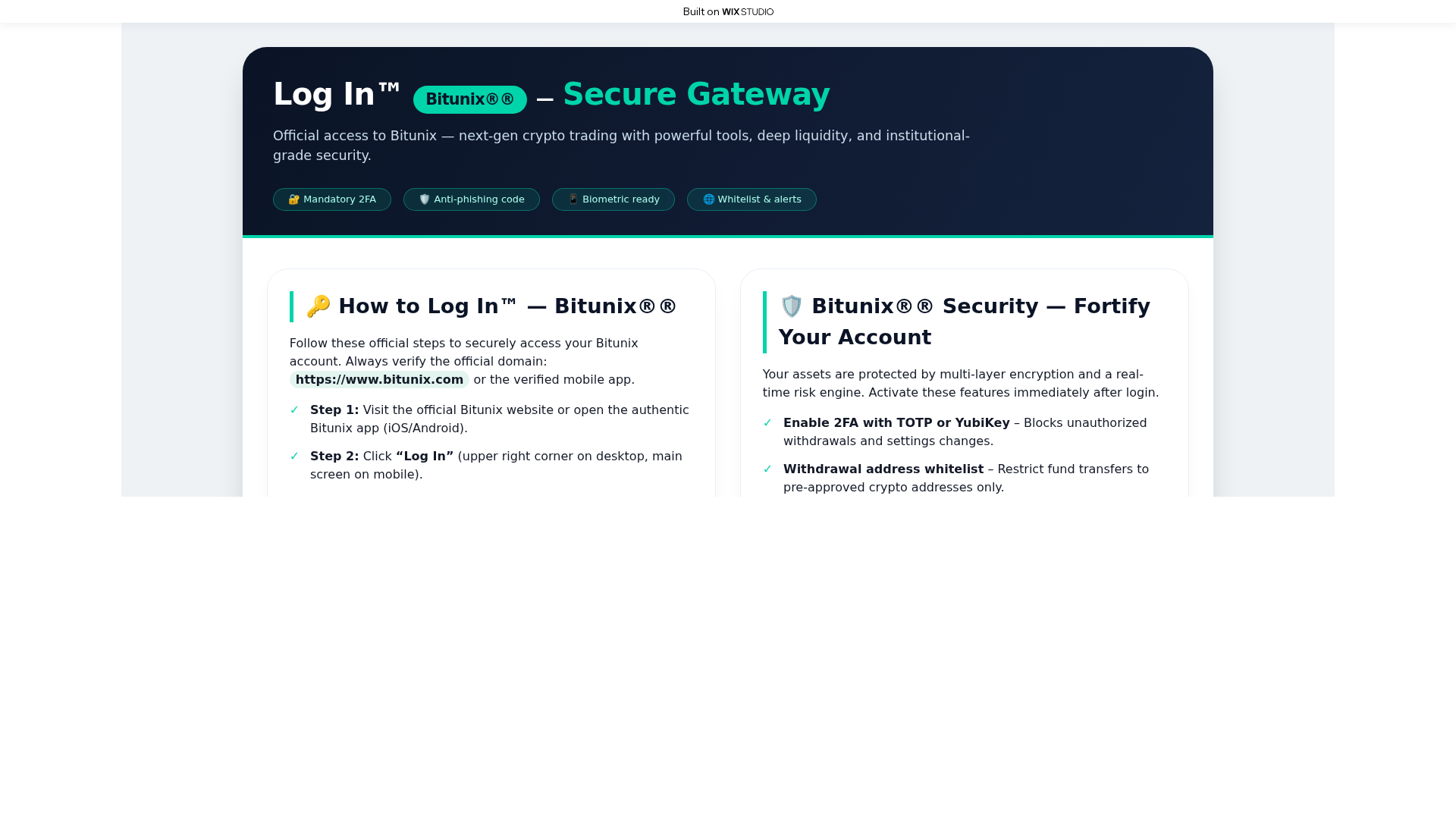 Screenshot of apps-bitunixx.wixstudio.com