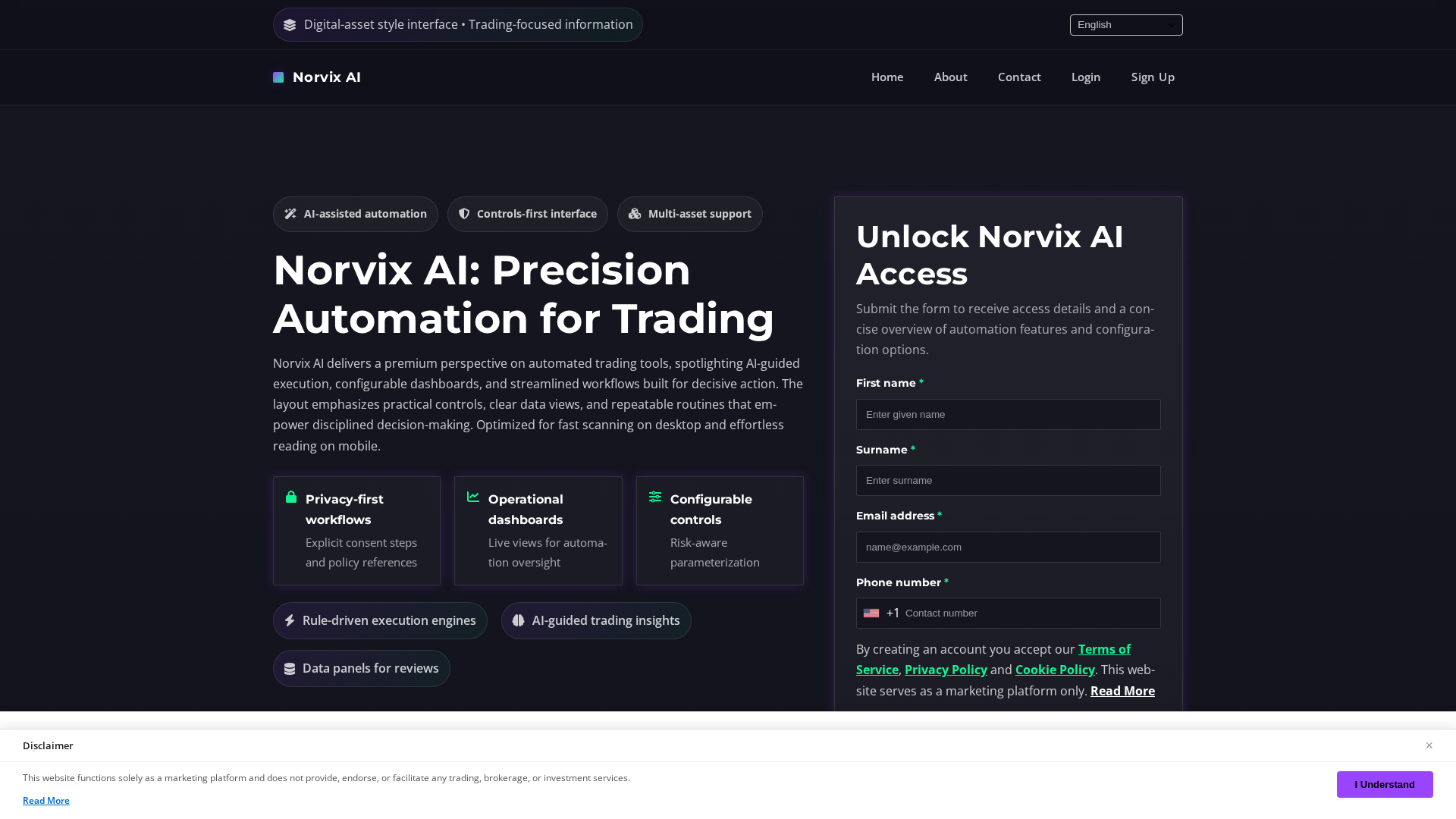 Screenshot of norvixai.digital